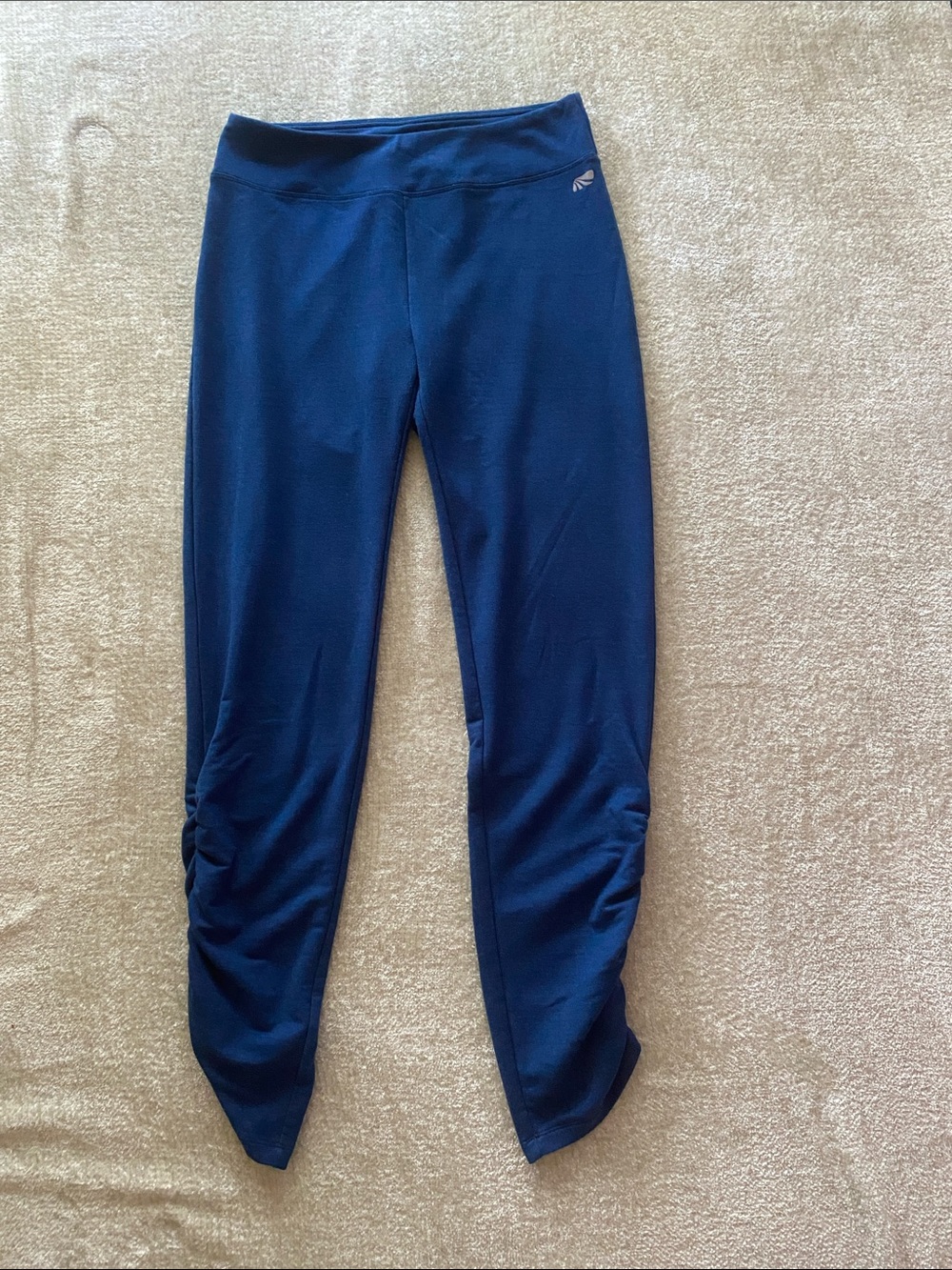 Marika Navy Active Jogger Leggings with Side Ruching